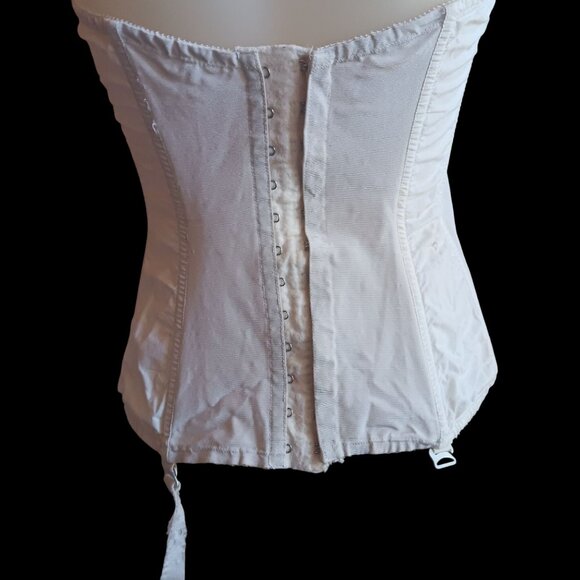 Vintage Corset Bustier 36 Women's Charmode 1950's Garters Glam Fetish Goth Top - Picture 5 of 11